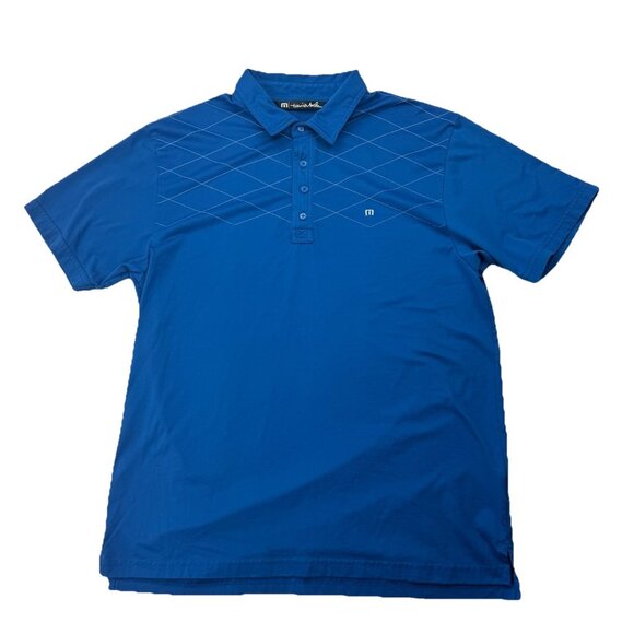 Travis Mathew Mens XL Blue Short Sleeve Golf Polo Shirt - Picture 1 of 7